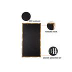 Gold Bamboo-Style Rectangular Wall Mirror