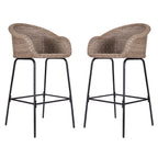 Ladd Outdoor Metal Wicker Barstool
