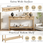 U_Style 58.3'' Fir Veneer Entryway Table