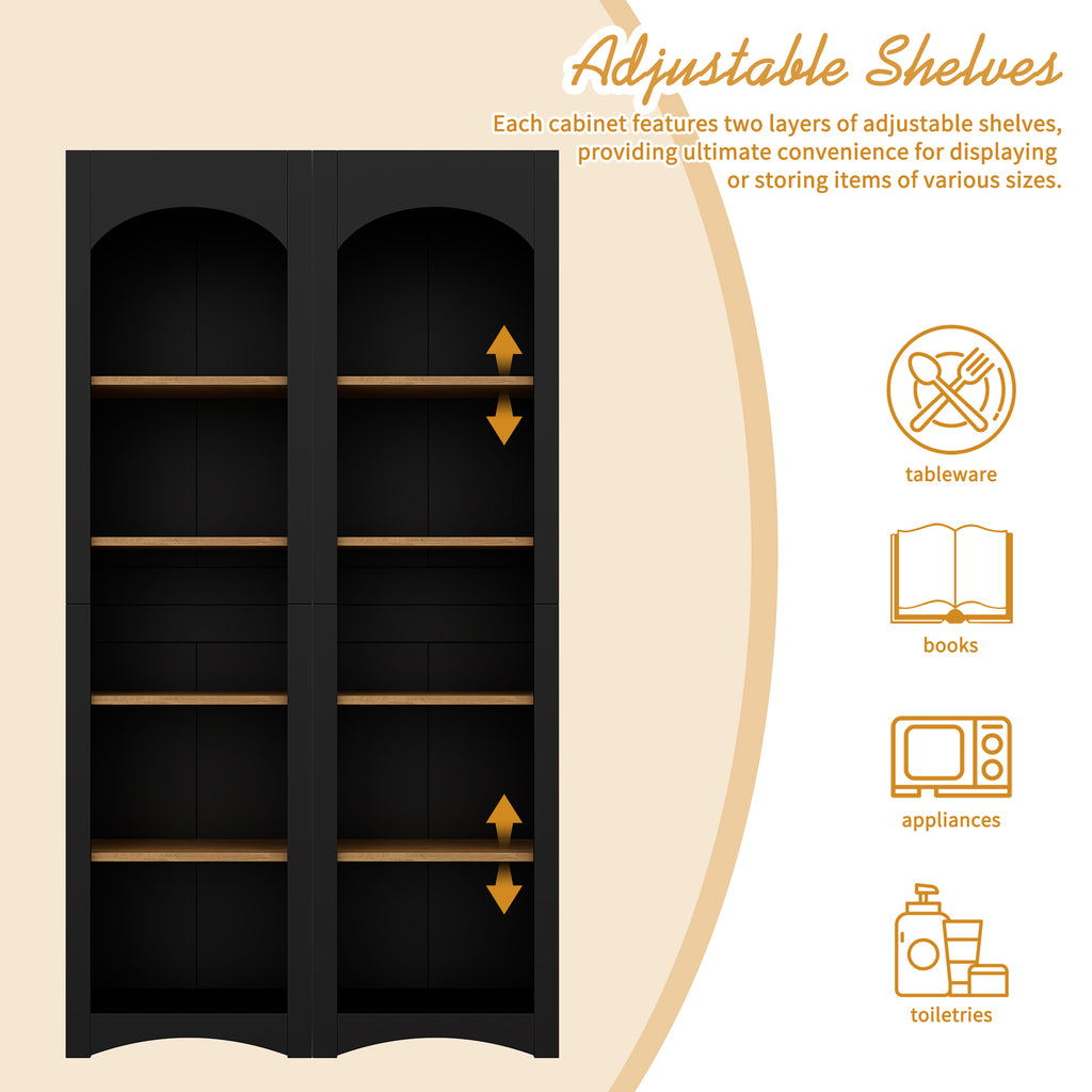 ON-TREND Free Standing 5 Tier Bookshelves Set of 2