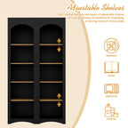 ON-TREND Free Standing 5 Tier Bookshelves Set of 2