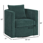 Sutton Peacock Swivel Barrel Chair