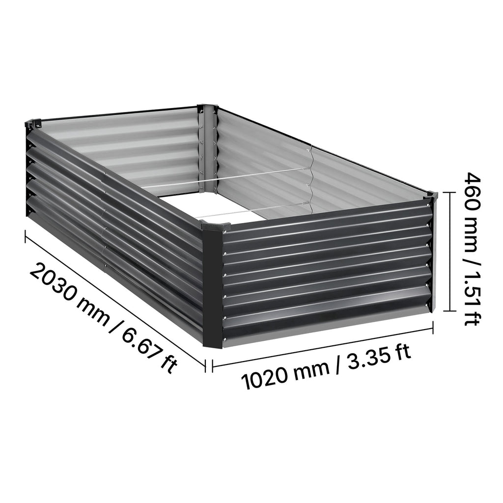 2 Pack Galvanized Raised Garden Beds