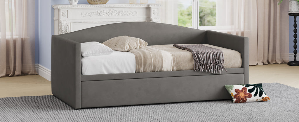 Twin Size Daybed with Extended Pop Up Trundle