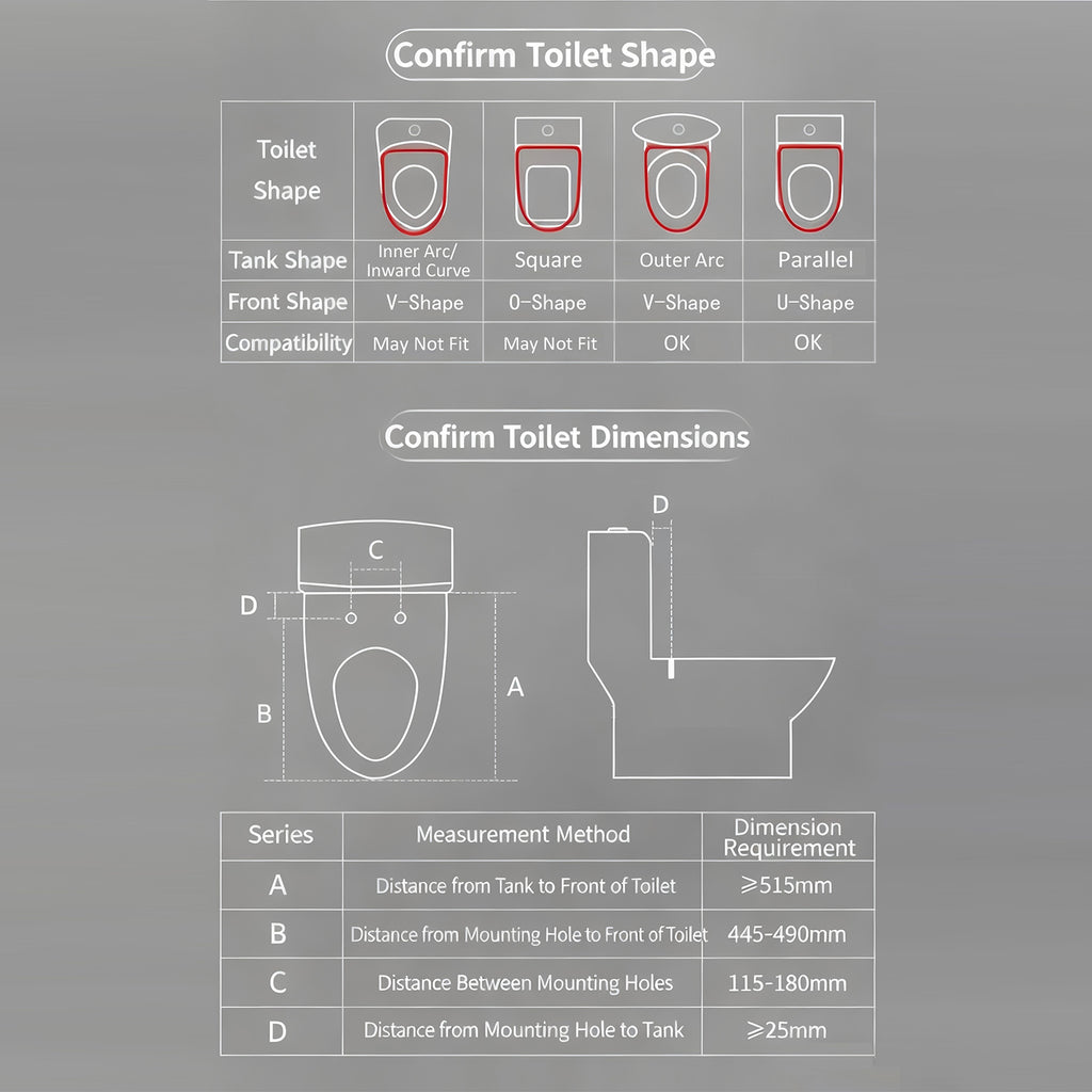 Smart Bidet Toilet Seat with Side Knob Adjustable Heated Seat