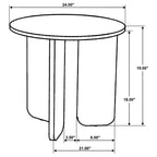 Columbo Brown Wood Round End Table
