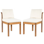 Acacia Wood Outdoor Dining Chair Set of 2