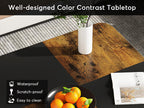 39” Square Coffee Table with Storage Shelf
