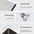 33 Inch Undermount Stainless Steel Kitchen Sink
