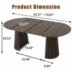 Walnut-Colored Wooden Dining Table