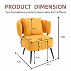 Decorative Armchair with Spring Seat Cushion and Slipcover