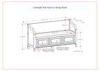 Connaught 56" Wide Solid Wood Wide Entryway Storage Bench
