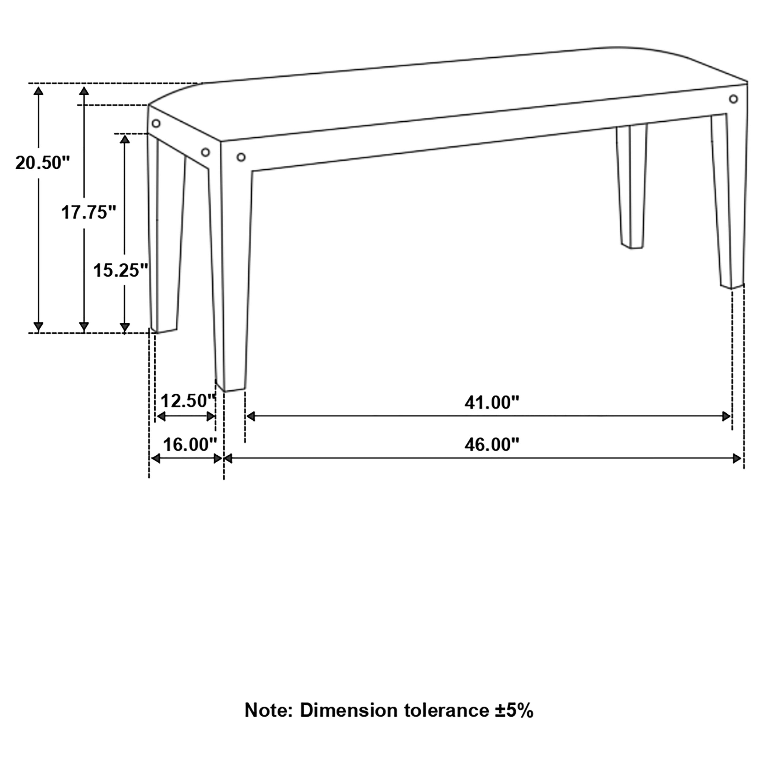 Lamont Fabric Upholstered Accent Bench Black and Natural-CoasterEssence