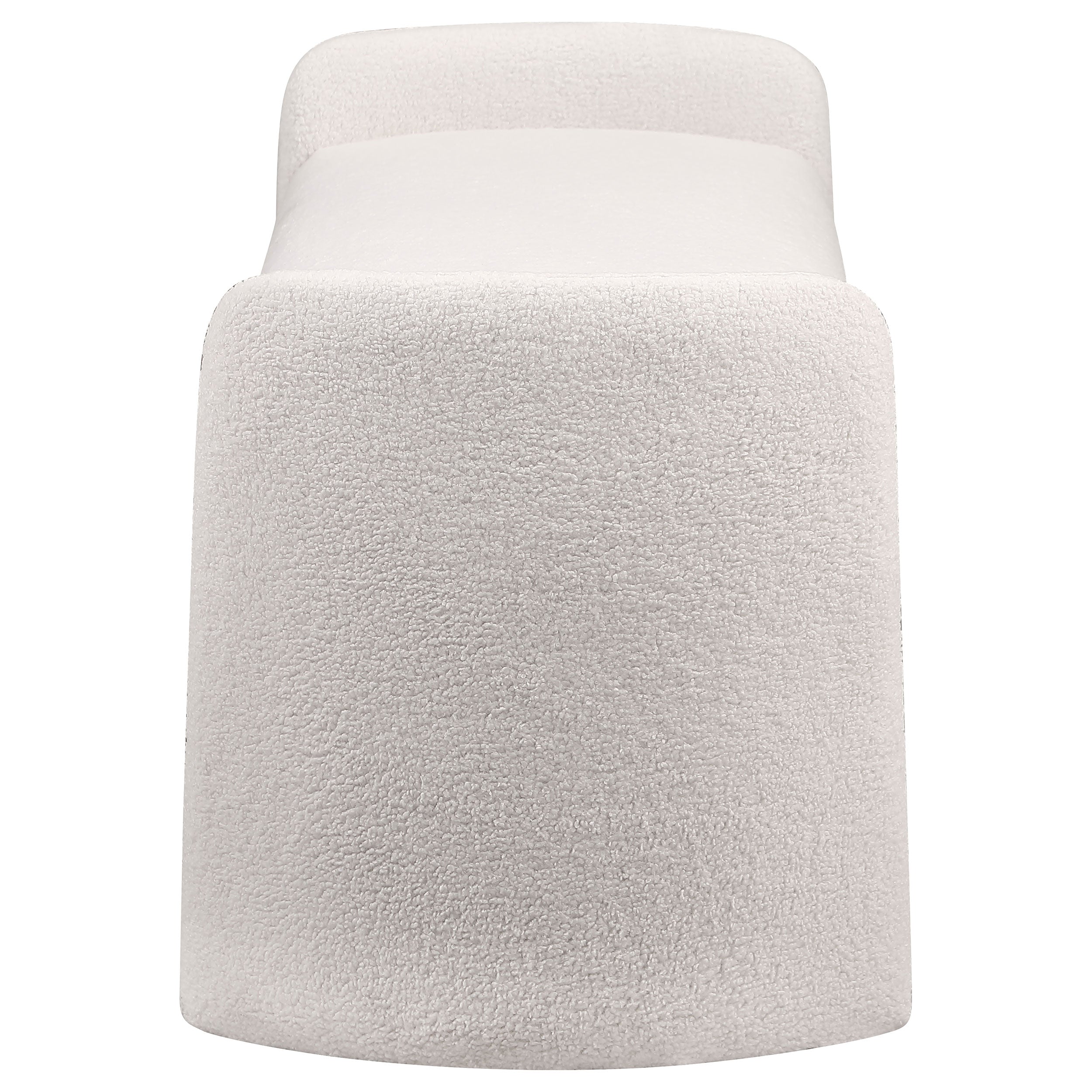 Peoria Velvet Upholstered Accent Bench Ivory-