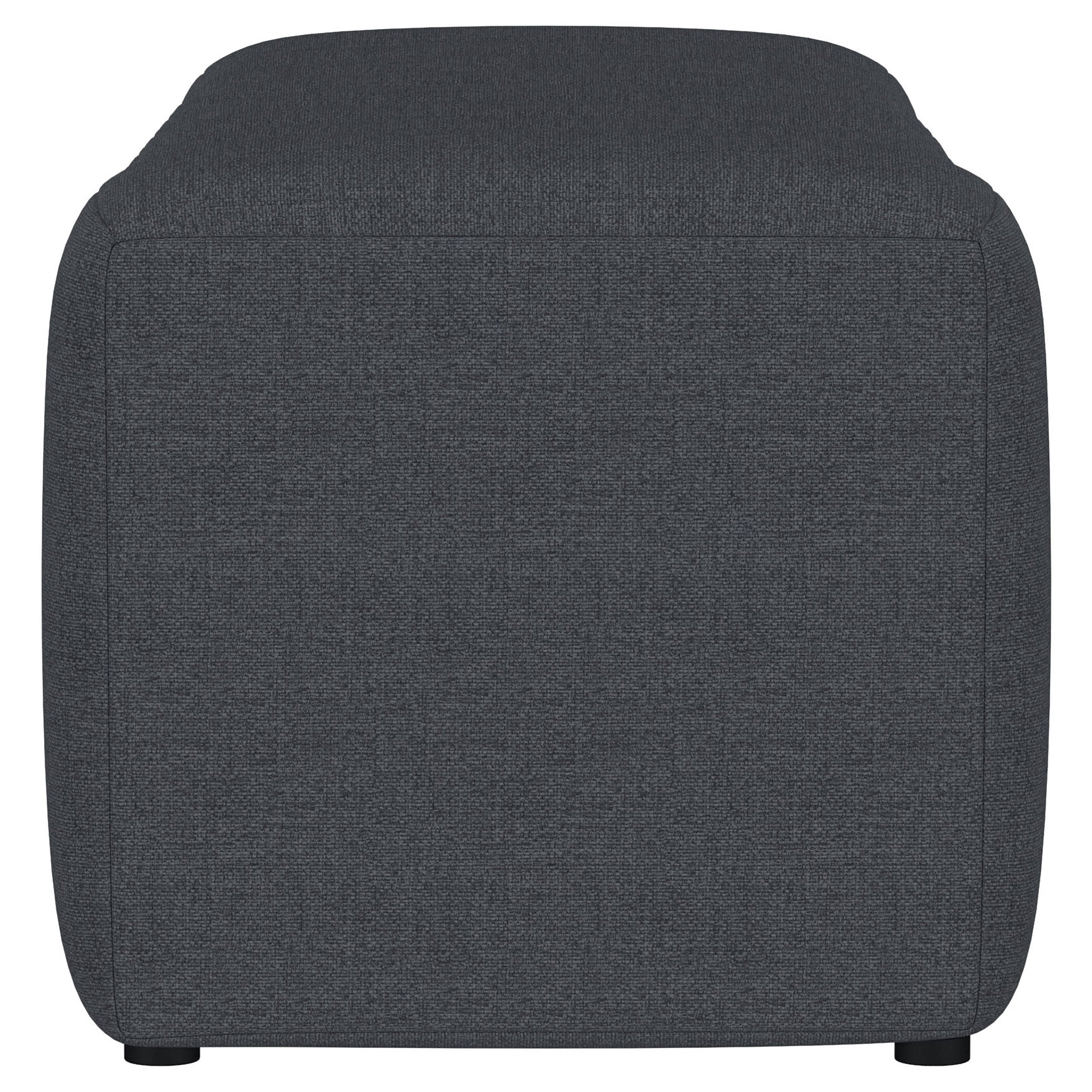 Summer Fabric Upholstered Tufted Accent Bench Charcoal-