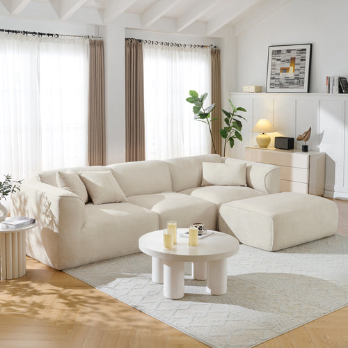 U_Style Luxury Velvet Sofa - 4-Seater
