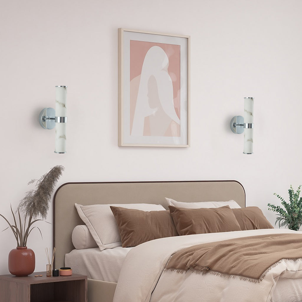 Resin Imitation Marble Wall Sconces Set of 2