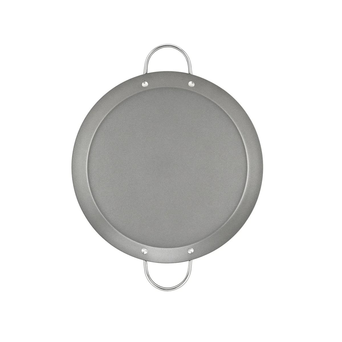 Nonstick Carbon Steel Round Comal with Metal Handles, PFOA Free