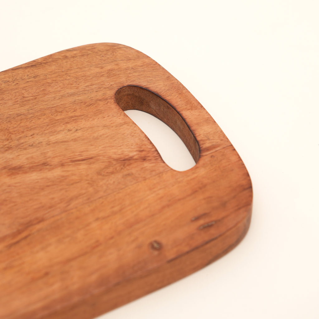 Handcrafted Acacia Wood Cutting Board with Built-In Handle