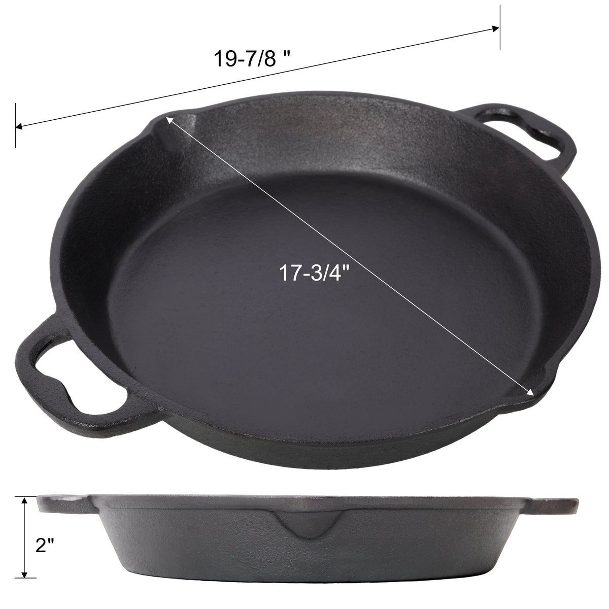 17-Inch Pre-Seasoned Cast Iron Skillet