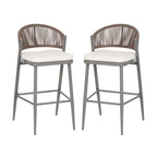 Outdoor 30.25" Seat Height Metal Frame Barstools