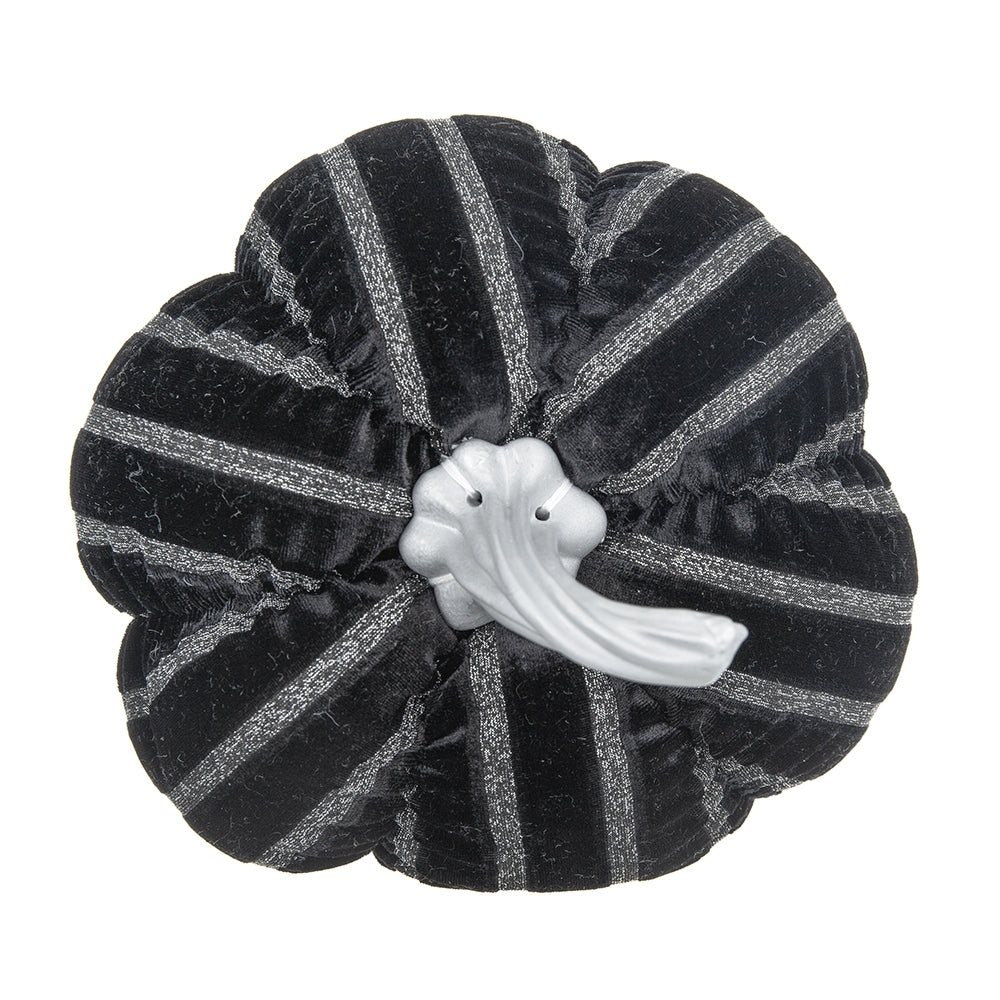 Striped Fabric Pumpkin of Whimsical Elegance