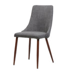 Mid Century Modern Fabric Armless Dining Chairs, Set of 2