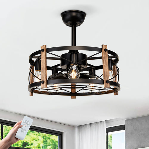 20'' Cage Ceiling Fan With Remote Control