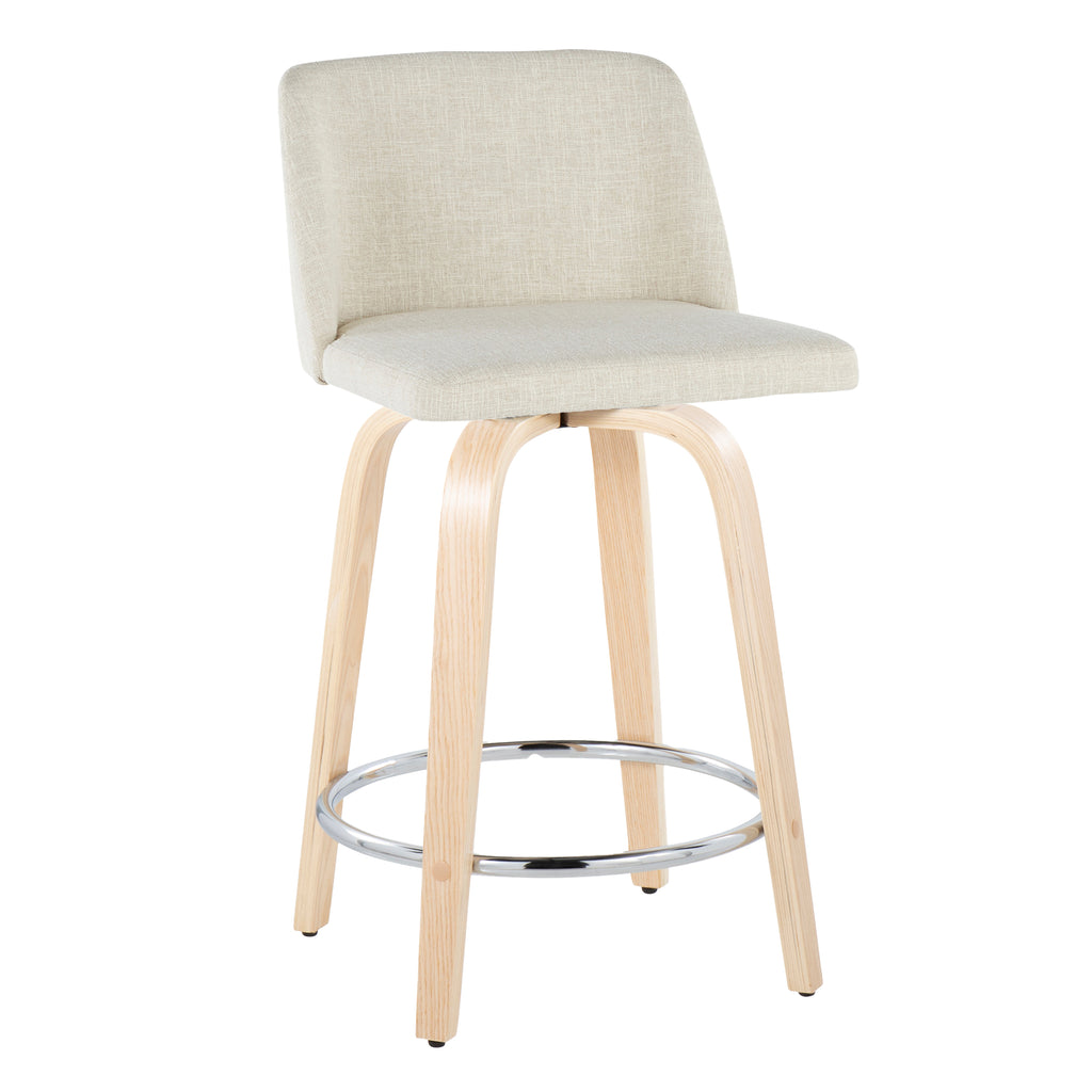 Contemporary Fixed-Height Counter Stool with Swivel