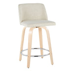 Contemporary Fixed-Height Counter Stool with Swivel
