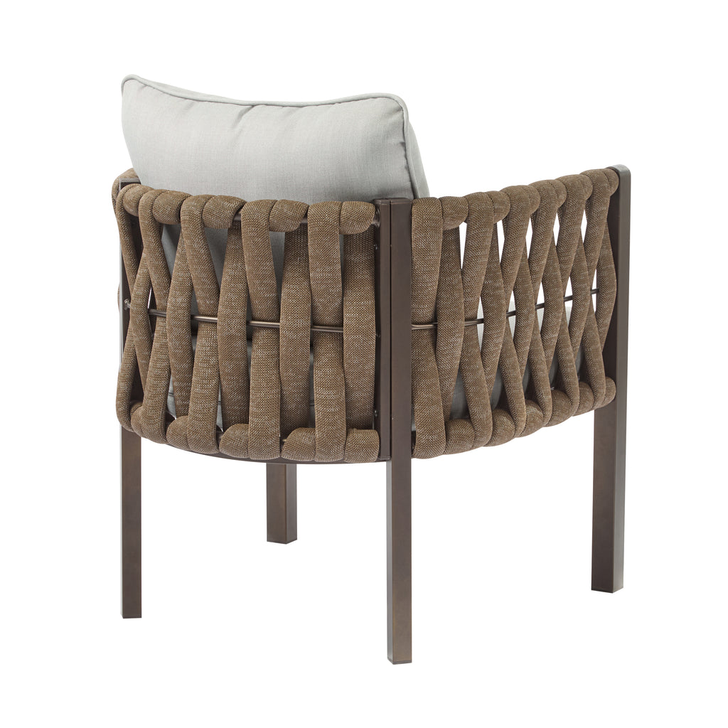 2-Pieces Outdoor Metal Patio Club Chair Set