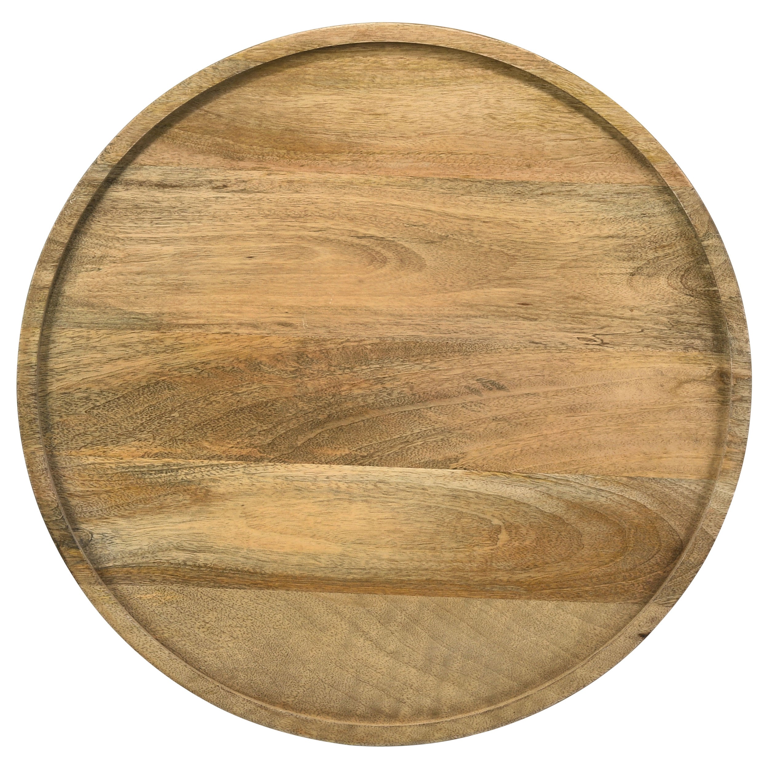 Ixia Round Solid Mango Wood Accent Side Table Natural-CoasterEssence