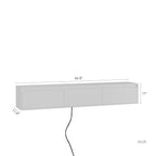 High-Gloss Suspended TV Cabinet