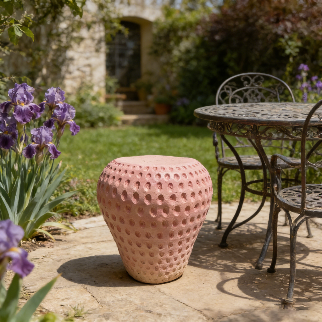 Strawberry Fruit Stool - 13.4" Oversized Resin Stool