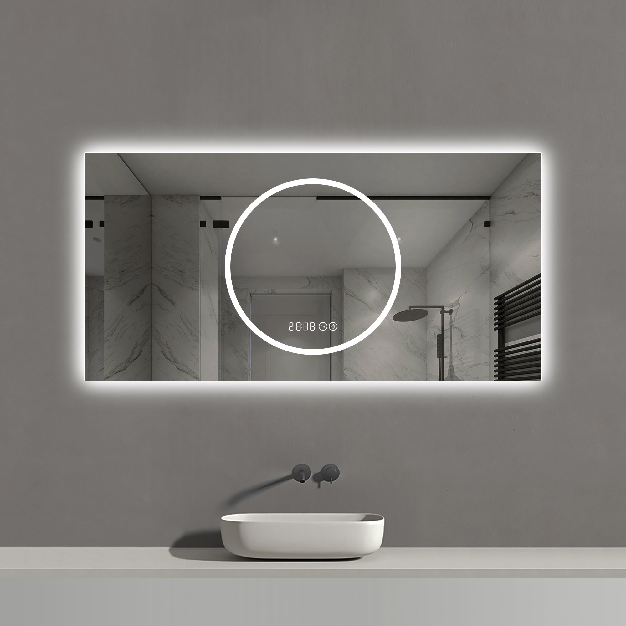 48x24 Inch Bathroom Mirror with LED Lights
