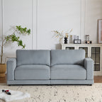 81'' Modern Square Arm Sofa with Soft Velvet Upholstery
