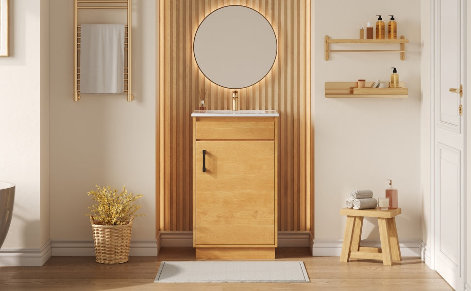 20-Inch Bathroom Vanity with Ceramic Sink