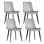Modern Dining Chair Set of 4 Pieces with Floral Design