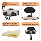 Upholstered S-Shaped Barstools Set of 2