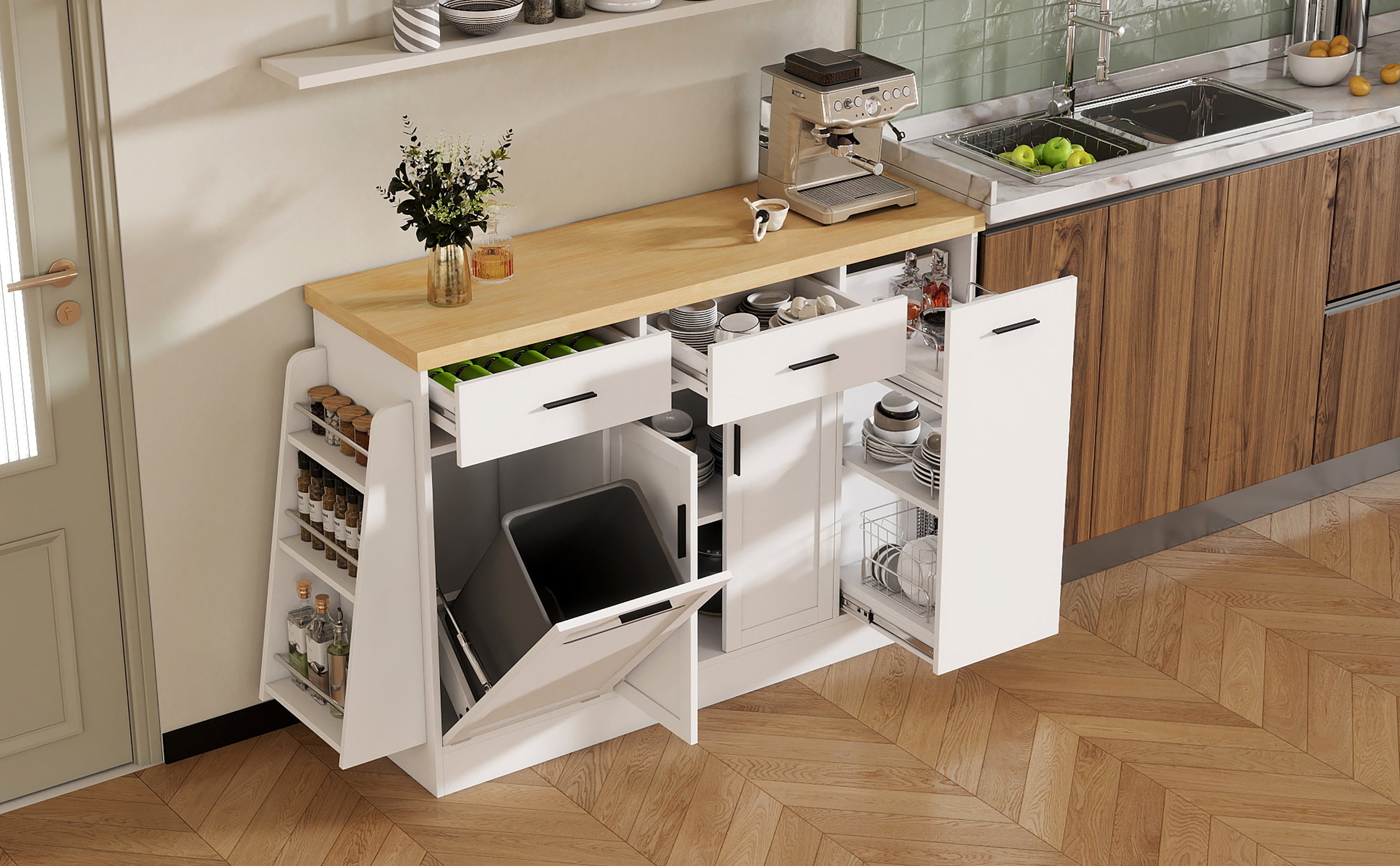TREXM Multi-Functional Storage Sideboard