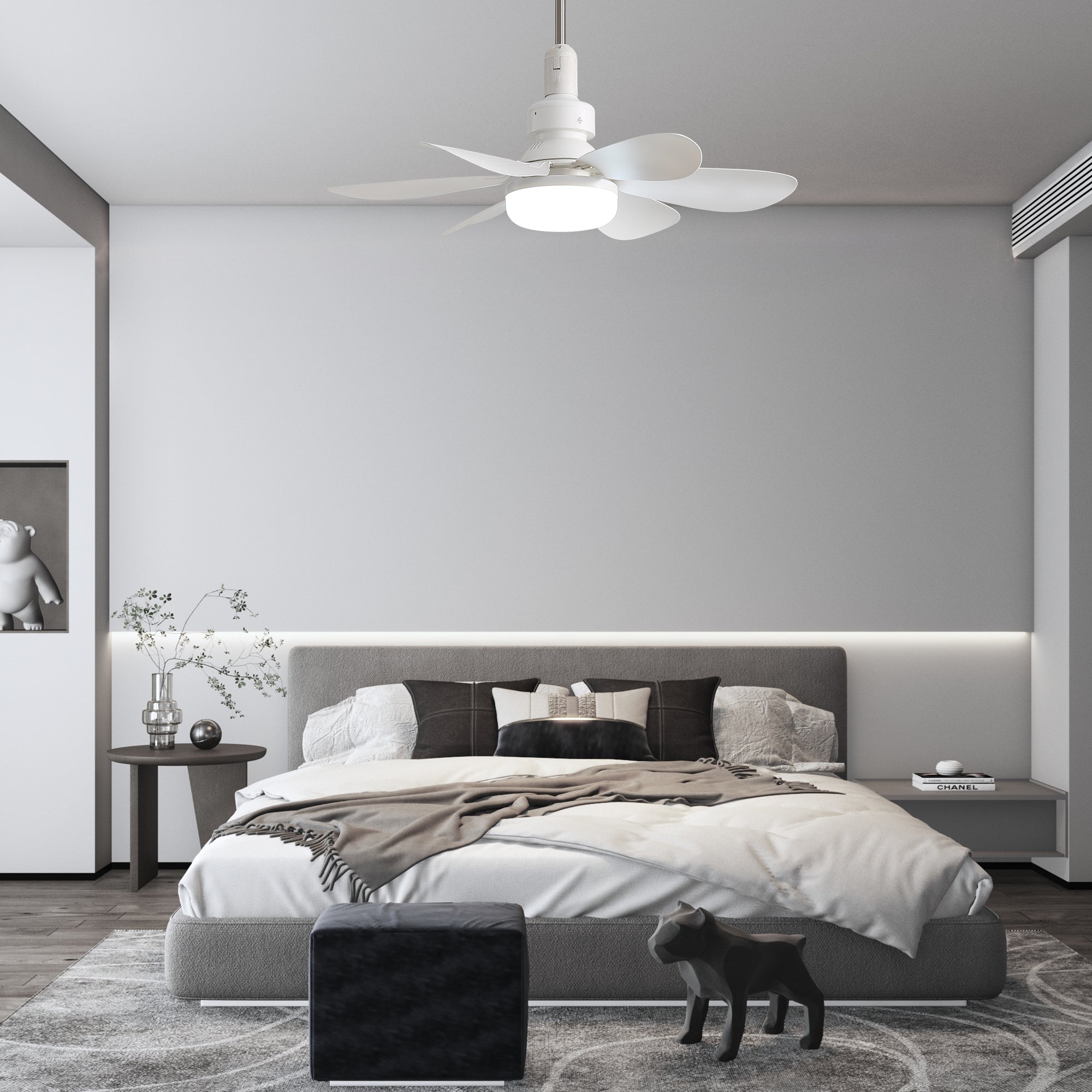 20-Inch Socket Fan Light Portable Ceiling Fan