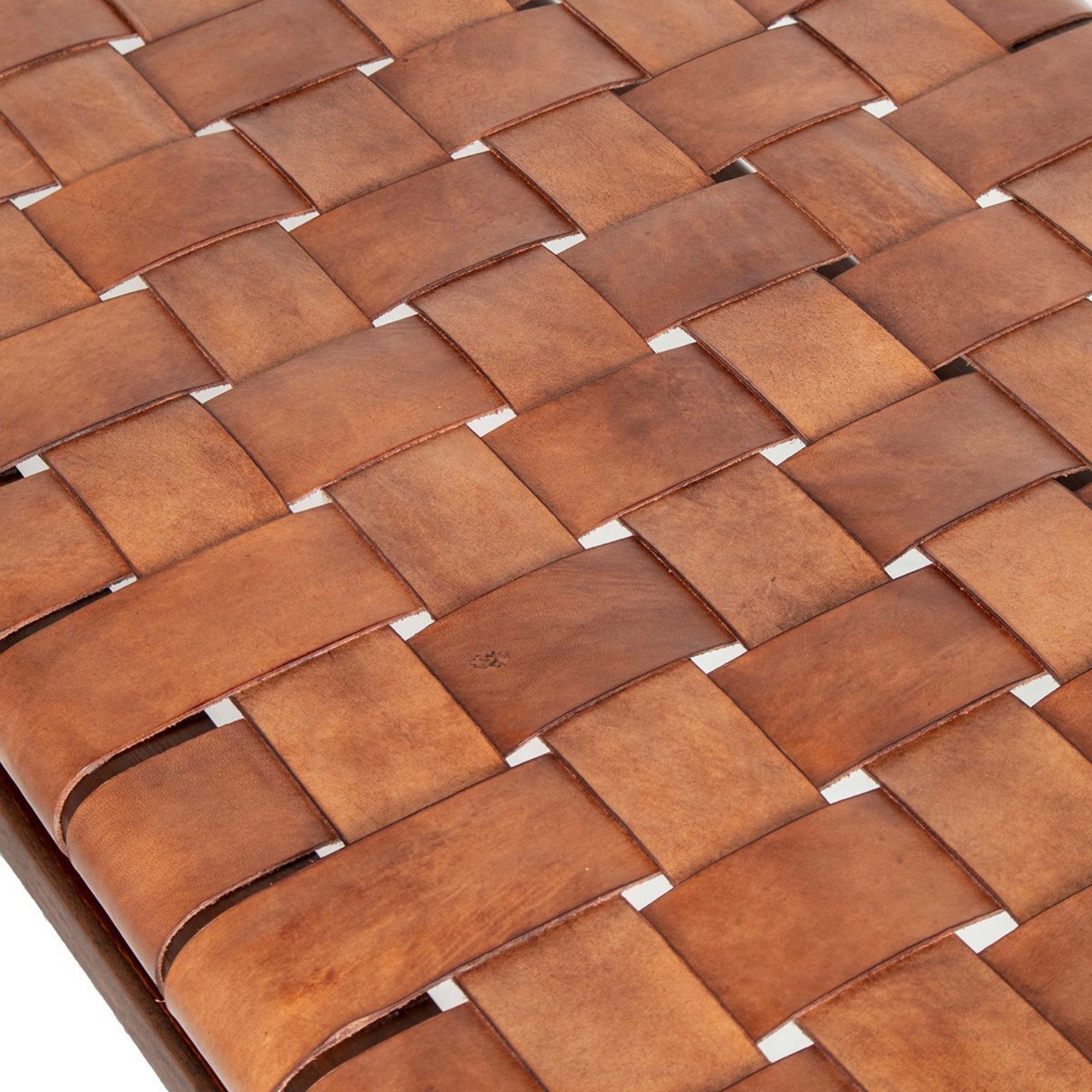 Cody Tan Leather Bench