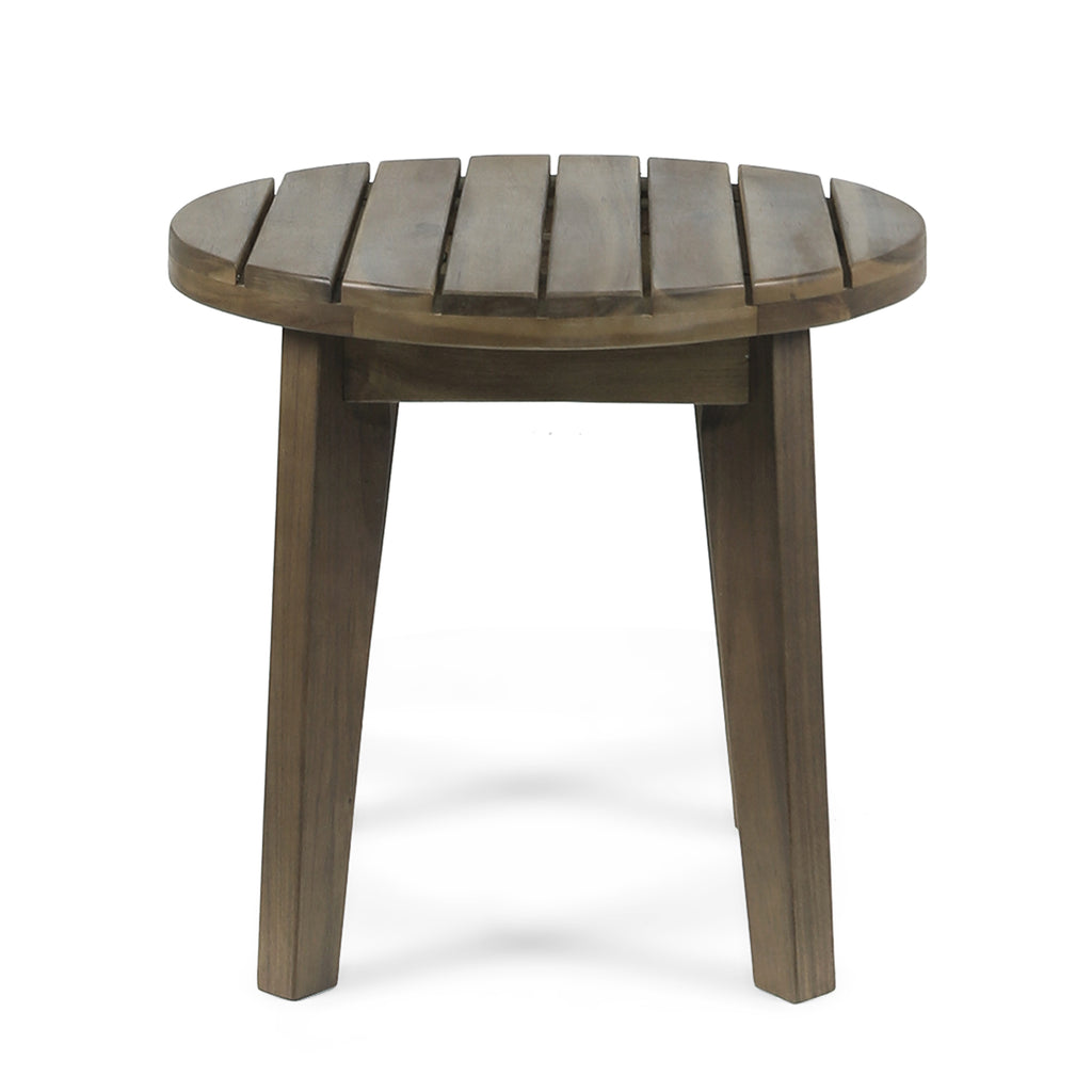 Outdoor 16" Acacia Wood Side Table