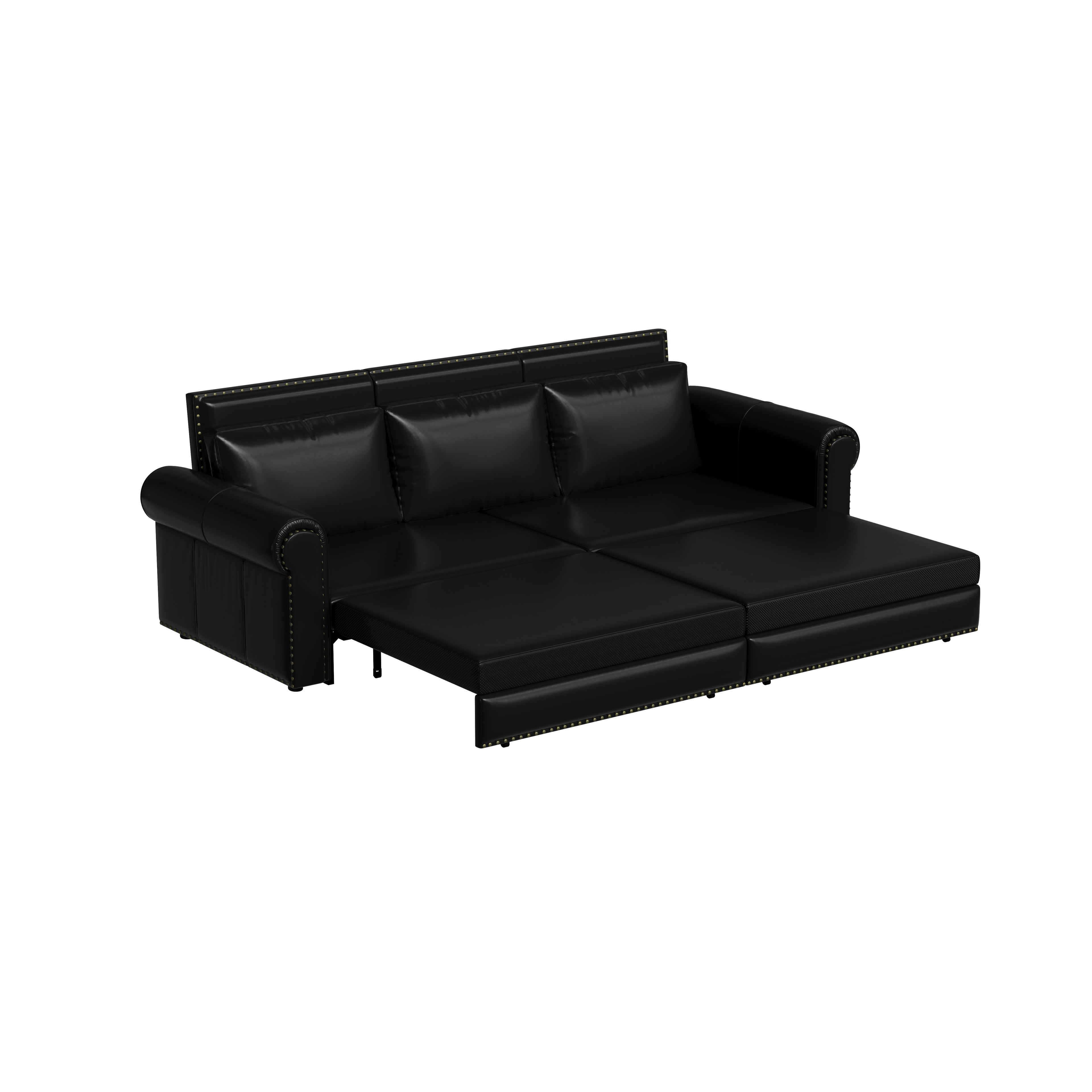 Chesterfield Sofa, 93.7" King Pull Out Sofa Bed