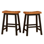 Wood 24" Saddle Stool