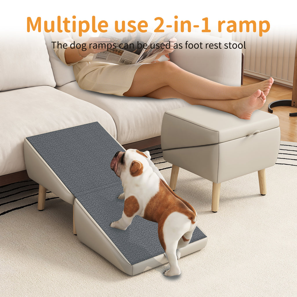 (Upgraded) Dog Stairs for Small Dogs and Cats
