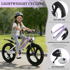 FKZNPJ 20 Inch Kids Mountain Bike, 7-Speed Youth Bicycle