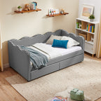Twin Size Cozy Gingham Daybed with Two Storage Drawers
