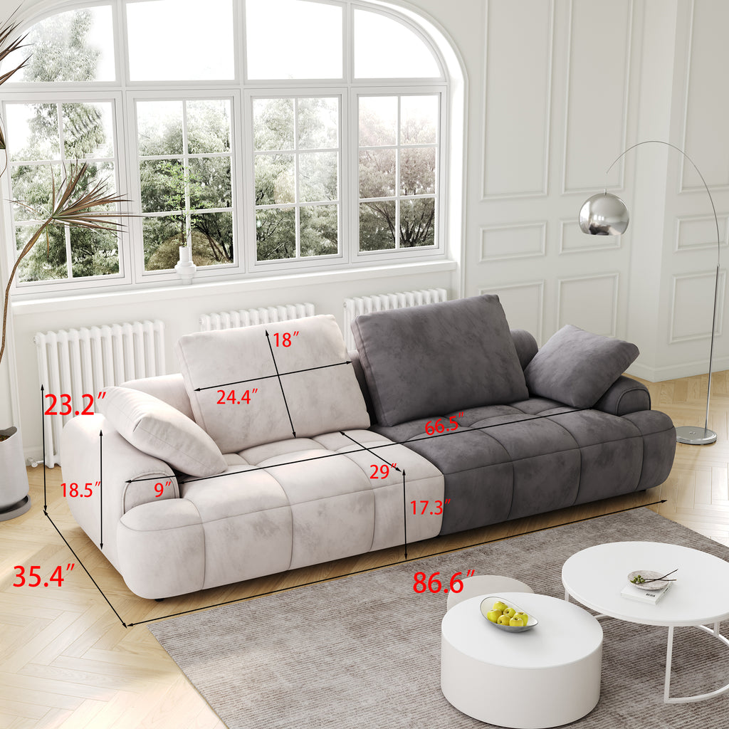 86.6" Large Two Seat Sofa - Modern Upholstered