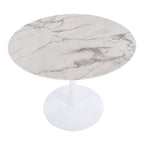 Modern Table with Round Marble Top